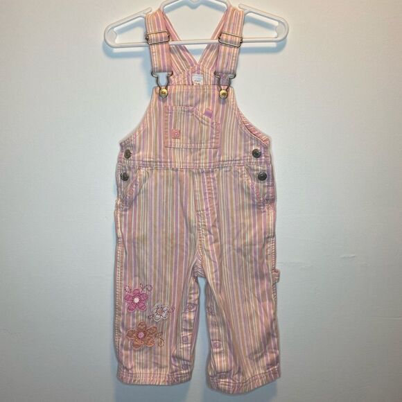Y2K Carters Pastel Pinstripe Overalls - Picture 1 of 6